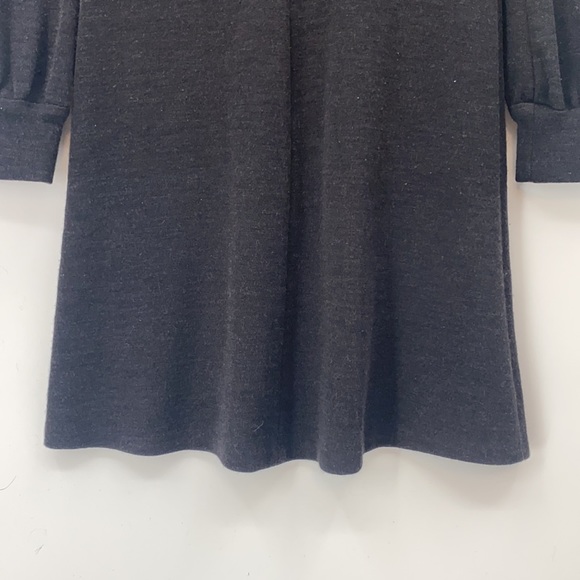 DVF Womens Charcoal Gray Long Sleeve100% Wool Fit & Flare Dress Size 4 - Picture 13 of 15